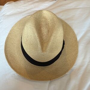 Tan Fedora Hat with Black Band
